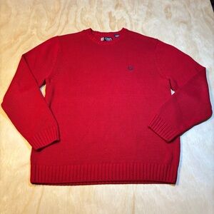 Chaps Men's Crewneck Sweater in Vibrant Red